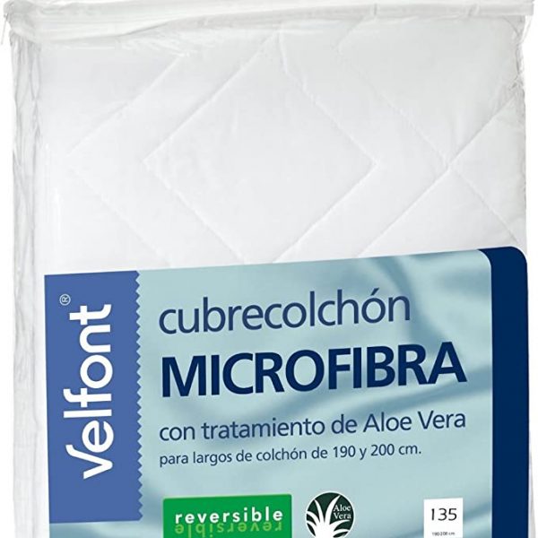 Cubrecolchón Microfibra Aloe Vera Reversible